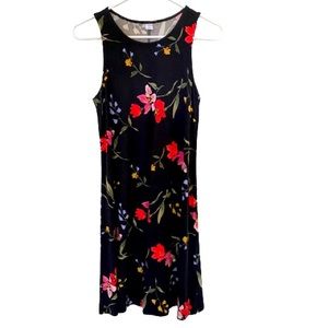 NWOT Old Navy Black Sleeveless Floral Dress
